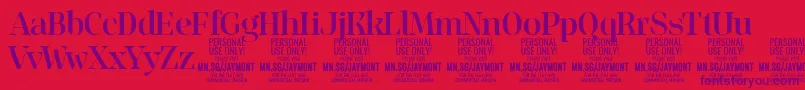 fuente JaymontMe PERSONAL USE – Fuentes Moradas Sobre Fondo Rojo