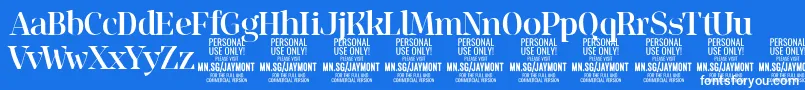 JaymontMe PERSONAL USE Font – White Fonts on Blue Background