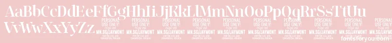 JaymontMe PERSONAL USE Font – White Fonts on Pink Background