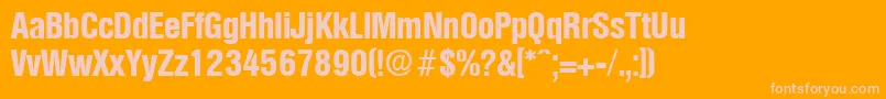 OlympiaBoldcond Font – Pink Fonts on Orange Background