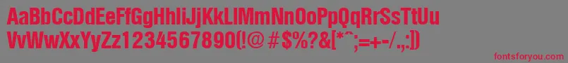 OlympiaBoldcond Font – Red Fonts on Gray Background