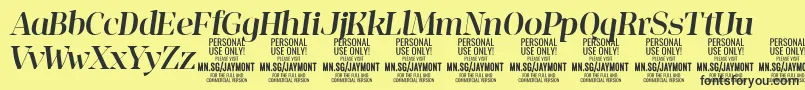 JaymontMei PERSONAL USE Font – Black Fonts on Yellow Background