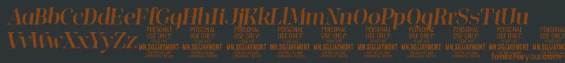 JaymontMei PERSONAL USE Font – Brown Fonts on Black Background