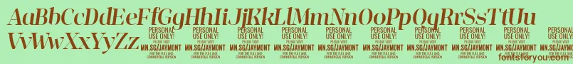 JaymontMei PERSONAL USE Font – Brown Fonts on Green Background