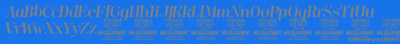 JaymontMei PERSONAL USE Font – Gray Fonts on Blue Background