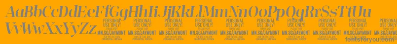 JaymontMei PERSONAL USE Font – Gray Fonts on Orange Background