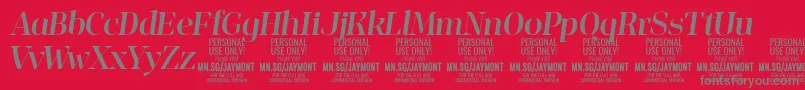 JaymontMei PERSONAL USE Font – Gray Fonts on Red Background