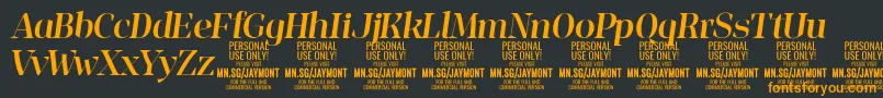 JaymontMei PERSONAL USE Font – Orange Fonts on Black Background