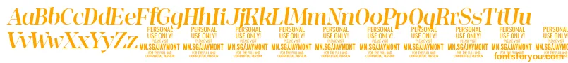 JaymontMei PERSONAL USE Font – Orange Fonts on White Background