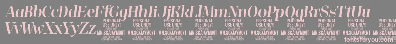 JaymontMei PERSONAL USE Font – Pink Fonts on Gray Background