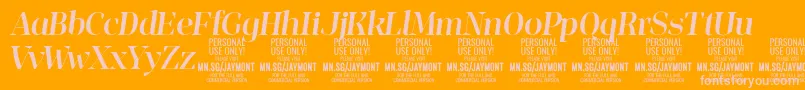 JaymontMei PERSONAL USE Font – Pink Fonts on Orange Background