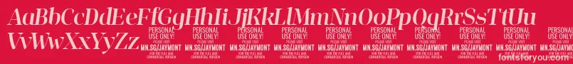 JaymontMei PERSONAL USE Font – Pink Fonts on Red Background