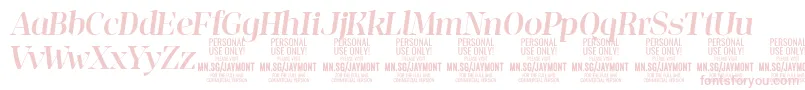 JaymontMei PERSONAL USE Font – Pink Fonts on White Background