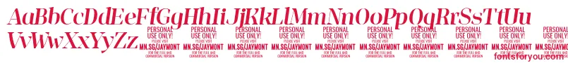 JaymontMei PERSONAL USE Font – Red Fonts on White Background