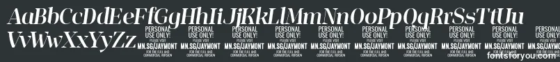 JaymontMei PERSONAL USE Font – White Fonts on Black Background