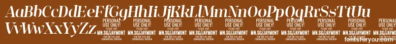 JaymontMei PERSONAL USE Font – White Fonts on Brown Background