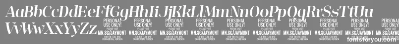 JaymontMei PERSONAL USE Font – White Fonts on Gray Background