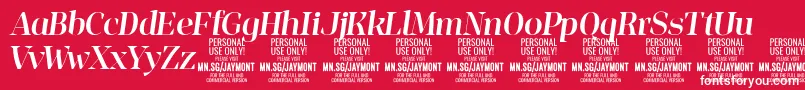 JaymontMei PERSONAL USE Font – White Fonts on Red Background