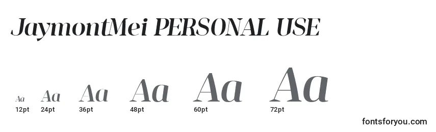 JaymontMei PERSONAL USE Font Sizes