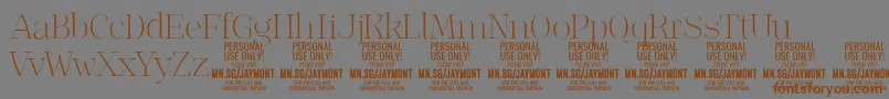 fuente JaymontTh PERSONAL USE – Fuentes Marrones Sobre Fondo Gris