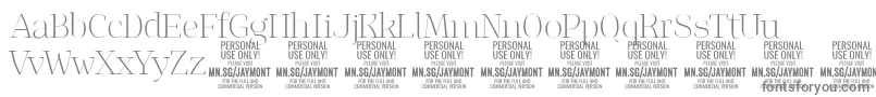 JaymontTh PERSONAL USE Font – Gray Fonts on White Background