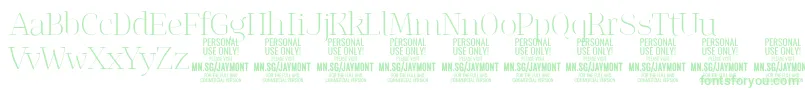 JaymontTh PERSONAL USE Font – Green Fonts