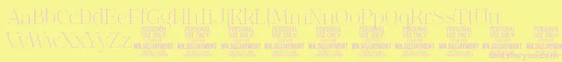 JaymontTh PERSONAL USE Font – Pink Fonts on Yellow Background