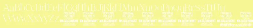 JaymontTh PERSONAL USE Font – White Fonts on Yellow Background