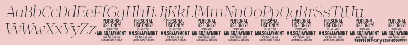 JaymontThi PERSONAL USE Font – Black Fonts on Pink Background