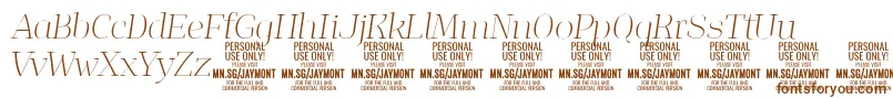 JaymontThi PERSONAL USE Font – Brown Fonts on White Background