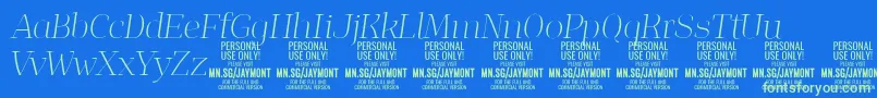JaymontThi PERSONAL USE Font – Green Fonts on Blue Background