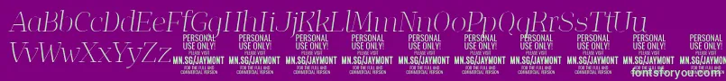 JaymontThi PERSONAL USE Font – Green Fonts on Purple Background