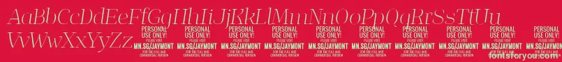 JaymontThi PERSONAL USE Font – Green Fonts on Red Background