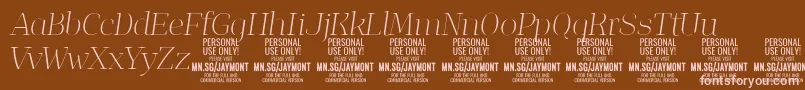 JaymontThi PERSONAL USE Font – Pink Fonts on Brown Background