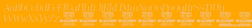 JaymontThi PERSONAL USE Font – Pink Fonts on Orange Background