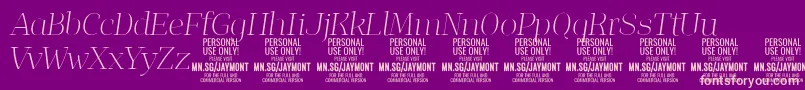 JaymontThi PERSONAL USE-Schriftart – Rosa Schriften auf violettem Hintergrund