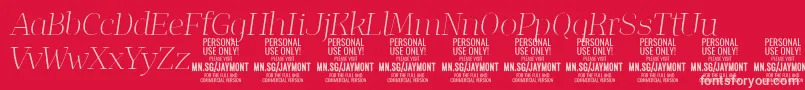 JaymontThi PERSONAL USE Font – Pink Fonts on Red Background