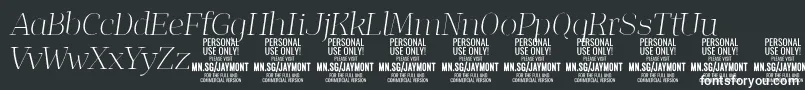 JaymontThi PERSONAL USE-Schriftart – Weiße Schriften auf schwarzem Hintergrund