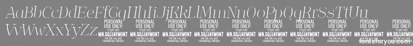 JaymontThi PERSONAL USE Font – White Fonts on Gray Background