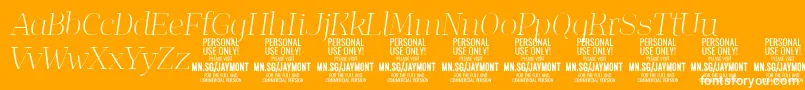 JaymontThi PERSONAL USE Font – White Fonts on Orange Background