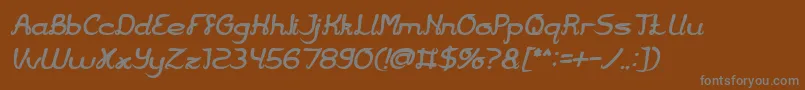 Шрифт Jazz Music Bold Italic – серые шрифты на коричневом фоне