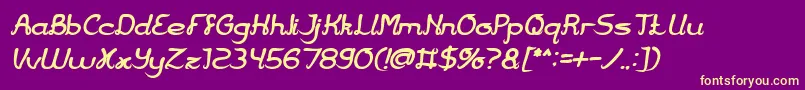 Jazz Music Bold Italic Font – Yellow Fonts on Purple Background