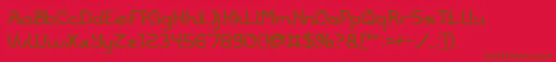 Jazz Music Bold-Schriftart – Braune Schriften auf rotem Hintergrund