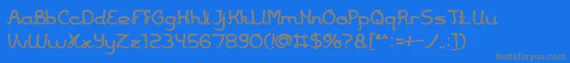 フォントJazz Music Bold – 青い背景に灰色の文字