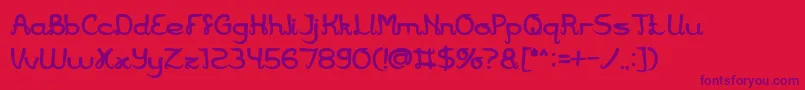 Jazz Music Bold Font – Purple Fonts on Red Background