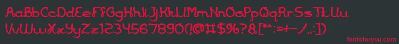 Jazz Music Bold Font – Red Fonts on Black Background