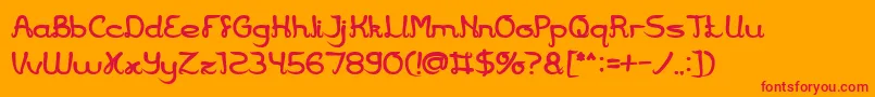 Jazz Music Bold-Schriftart – Rote Schriften auf orangefarbenem Hintergrund