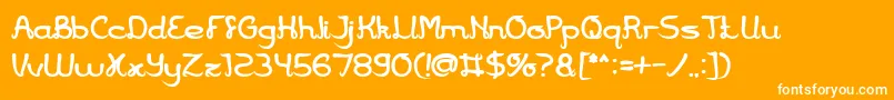 Jazz Music Bold-Schriftart – Weiße Schriften auf orangefarbenem Hintergrund