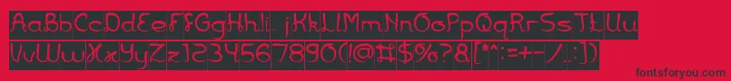 Jazz Music Inverse Font – Black Fonts on Red Background