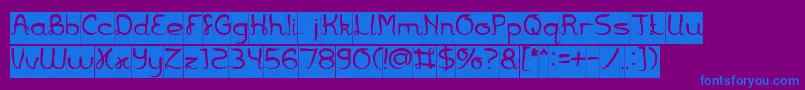 Jazz Music Inverse Font – Blue Fonts on Purple Background